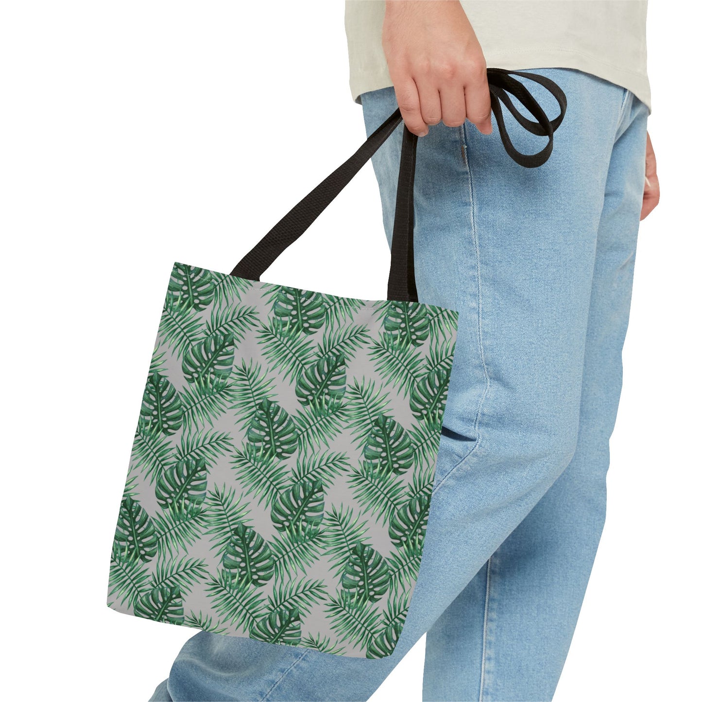 Grey Tropical Bliss Tote Bag