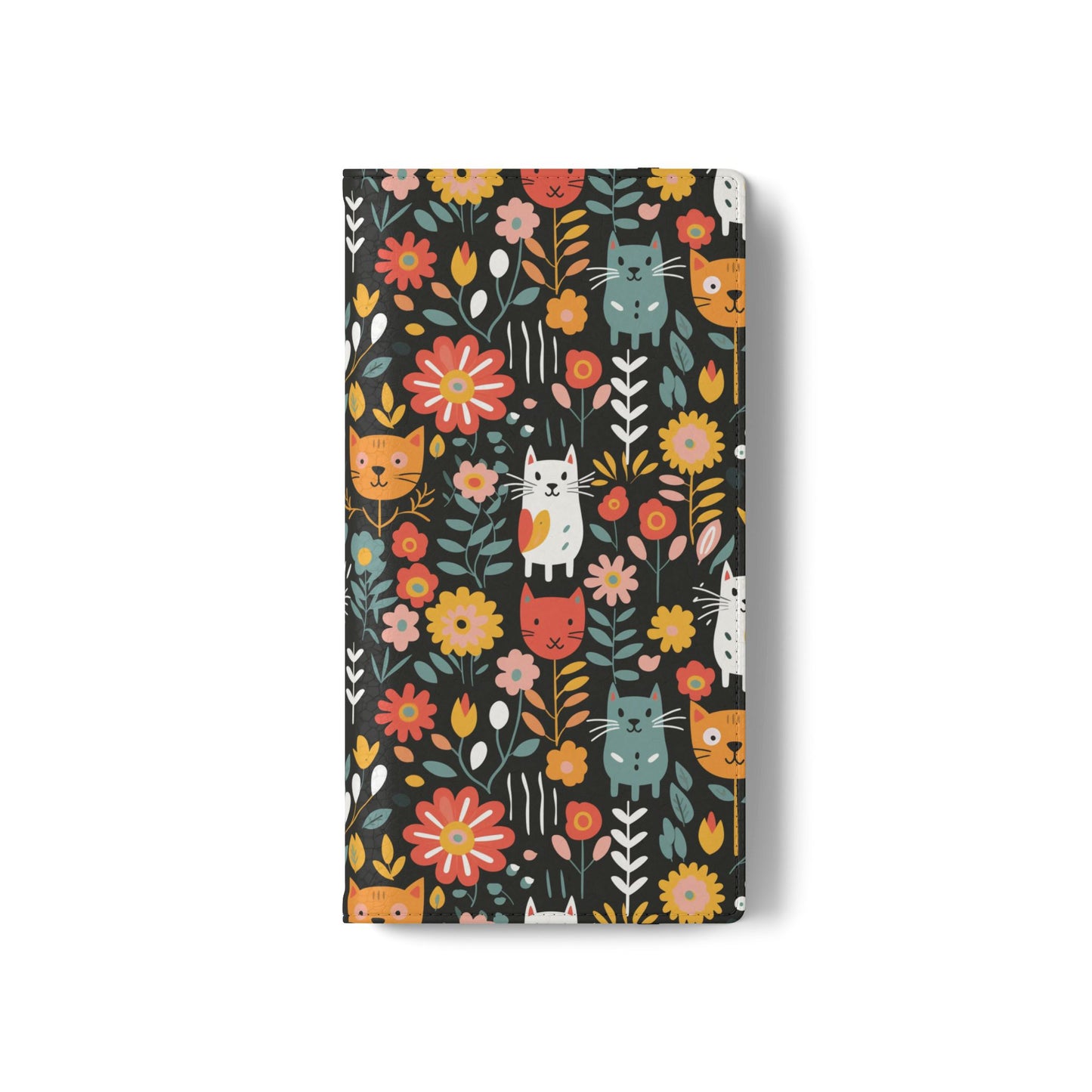 Whimsical Feline Garden iPhone and Samsung Flip Cases