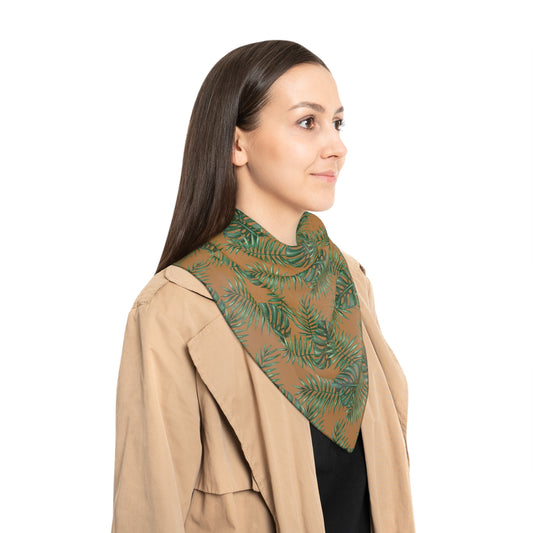 Brown Tropical Bliss Poly Scarf