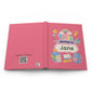 Personalized Kids Pink Hardcover Notebook — "This Belongs to [Name]" Cute School Notebook/Back to School.