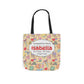 Personalized Doodle Daydream Composition Book Inspired Canvas Tote Bag with Colorful Straps, Cute School Bag, Eco-Friendly Tote, Back to School Shopping Bag, Teacher Gift Idea