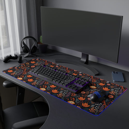 Autumn Bloom LED Gaming Mouse Pad