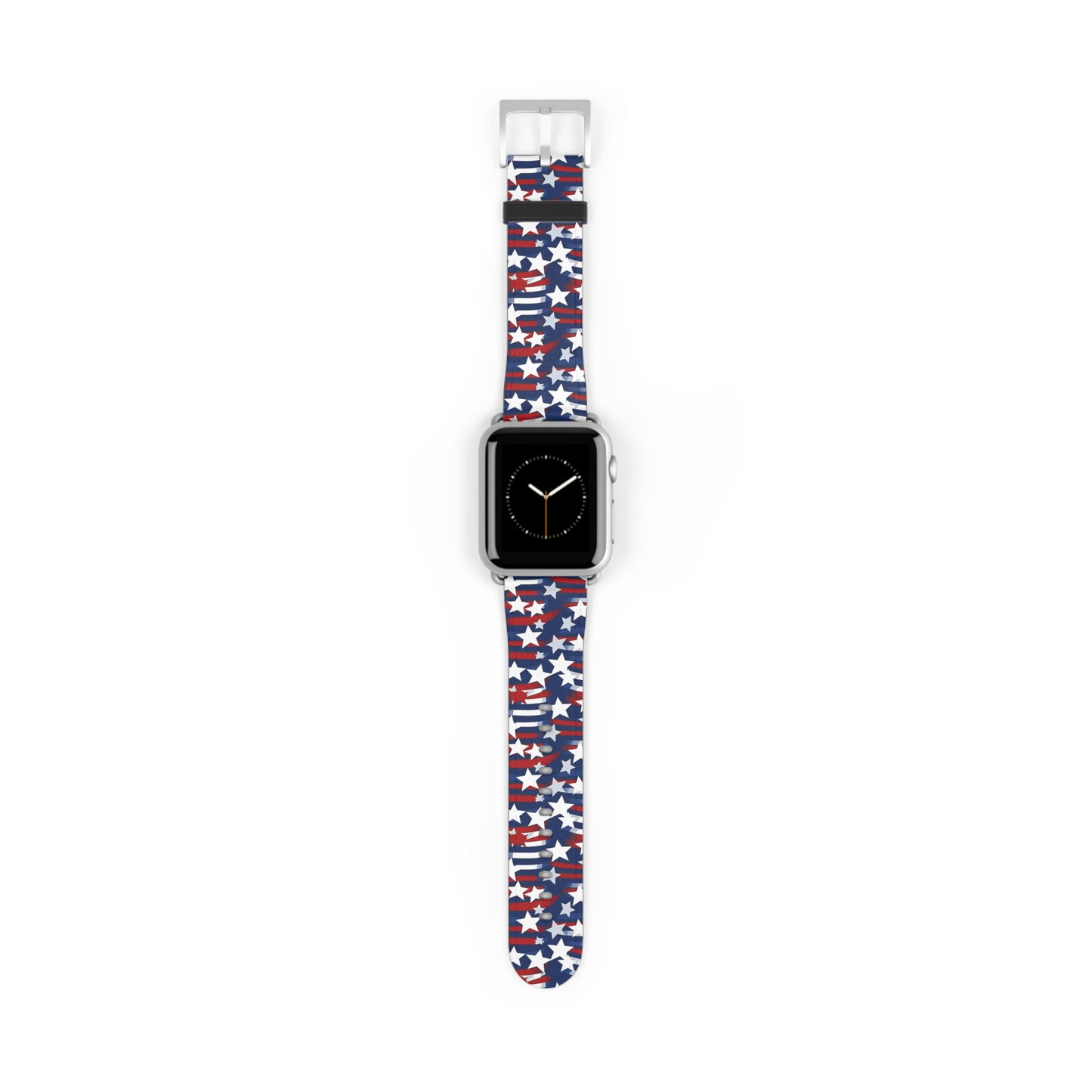 Patriotic Waves - Red, White & Blue Stars | USA Flag Design