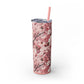 Cherry Blossom Skinny Tumbler with Straw - 20oz Floral Drinkware