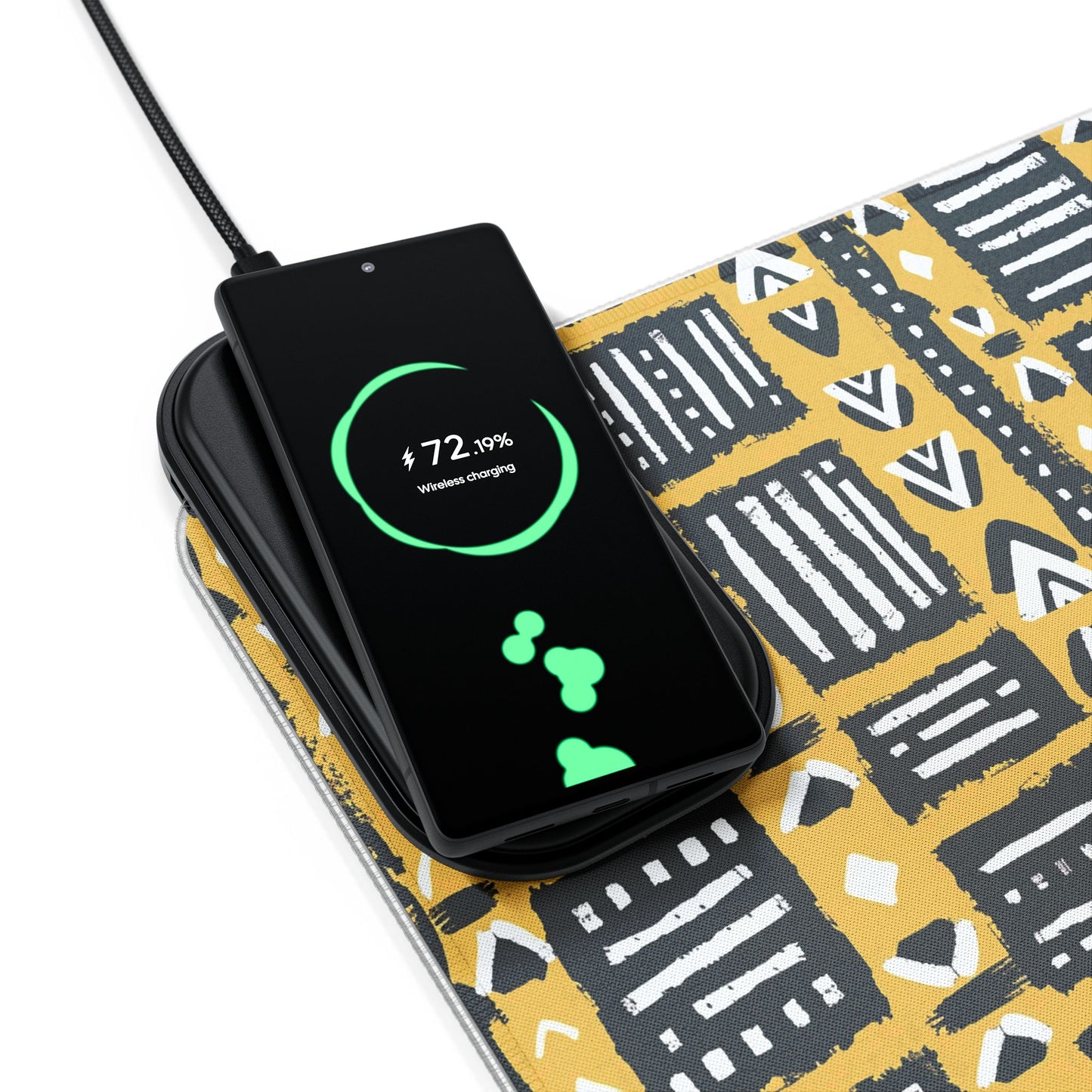 Tribal Vibes LED Gaming Mouse Pad, Wireless Charging