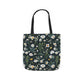 Daisy Delight Floral Canvas Tote Bag with 5-Color Straps | Eco-Friendly Shopping Bag