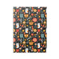 Whimsical Feline Garden Hardcover Notebook with Puffy Covers