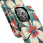 Tough Floral Phone Case, Tropical Hibiscus Design, Gift for Her, Summer Accessory, Customizable Phone Cover