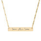 Personalized Couple Engraved Bar Necklace — Custom Name Horizontal Pendant