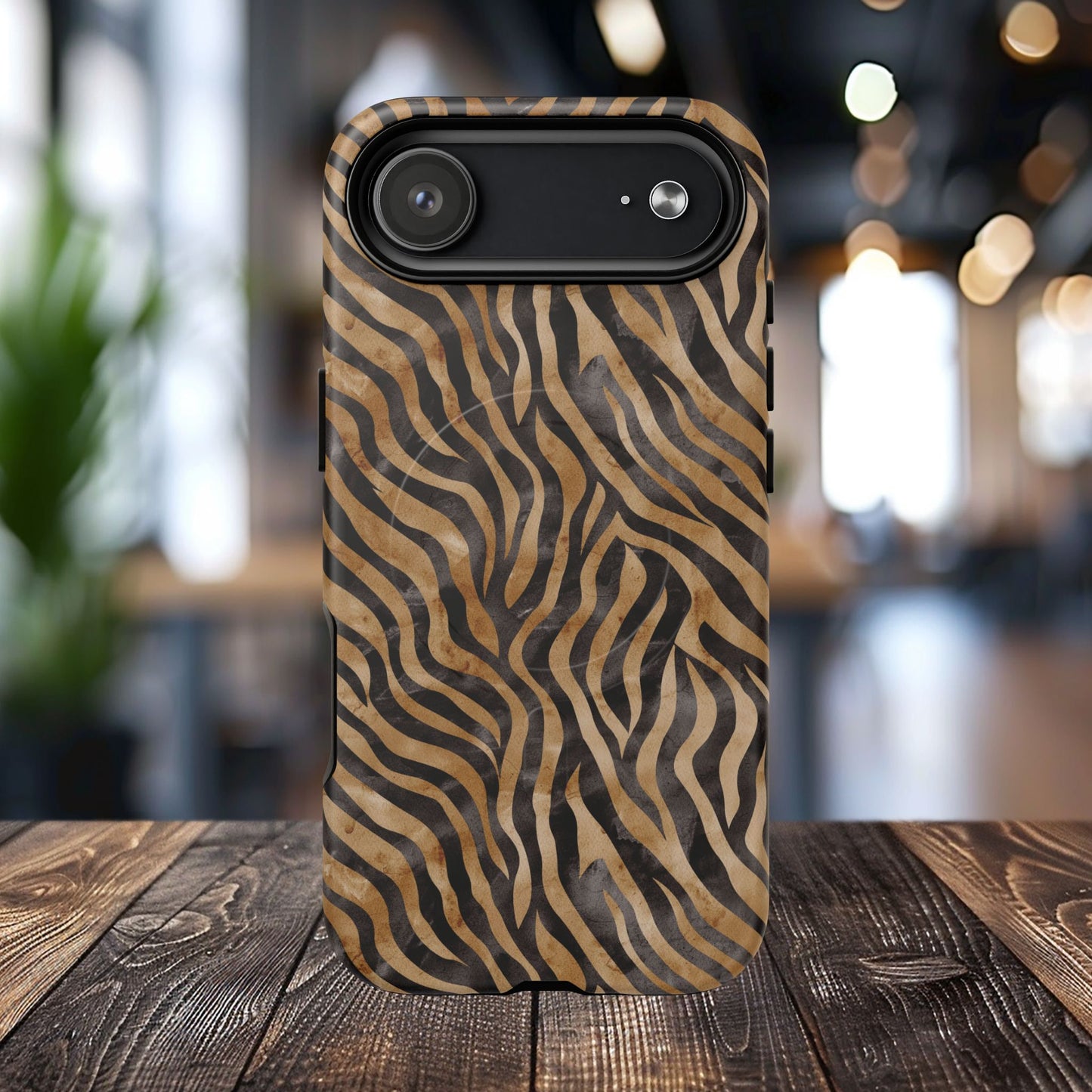 Tough Magnetic iPhone Case with Zebra Print, Stylish Protection for iPhones, Unique iPhone Accessory, Gift for Animal Lovers]