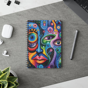 Psychedelic Visions Wirobound Softcover Notebook, A5