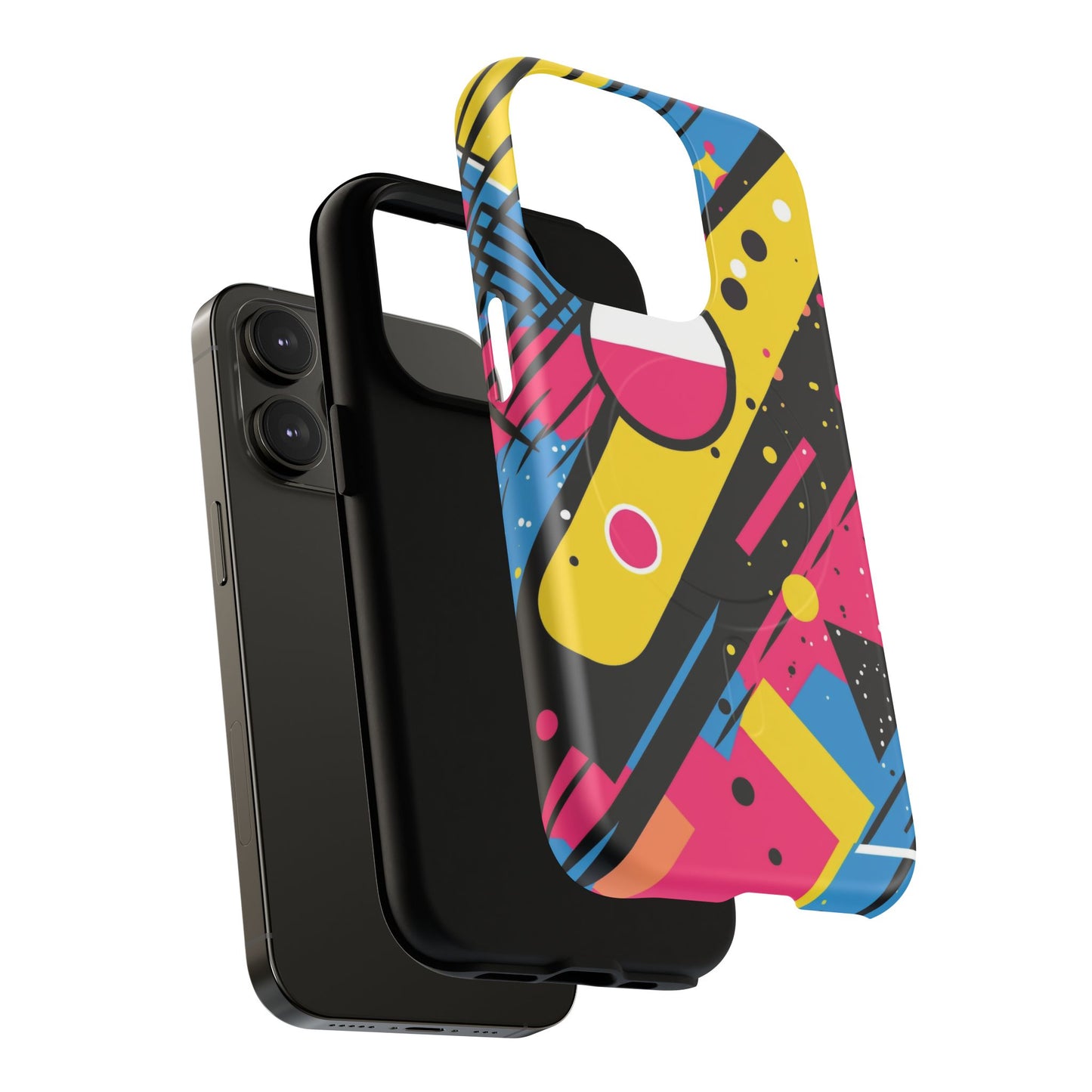Electric Motion Mix iPhone Cases for Creative Souls | Tough iPhone Magnetic Cases, Stylish Protection, Unique iPhone Accessories, Gift for Art Lovers, Retro Vibes