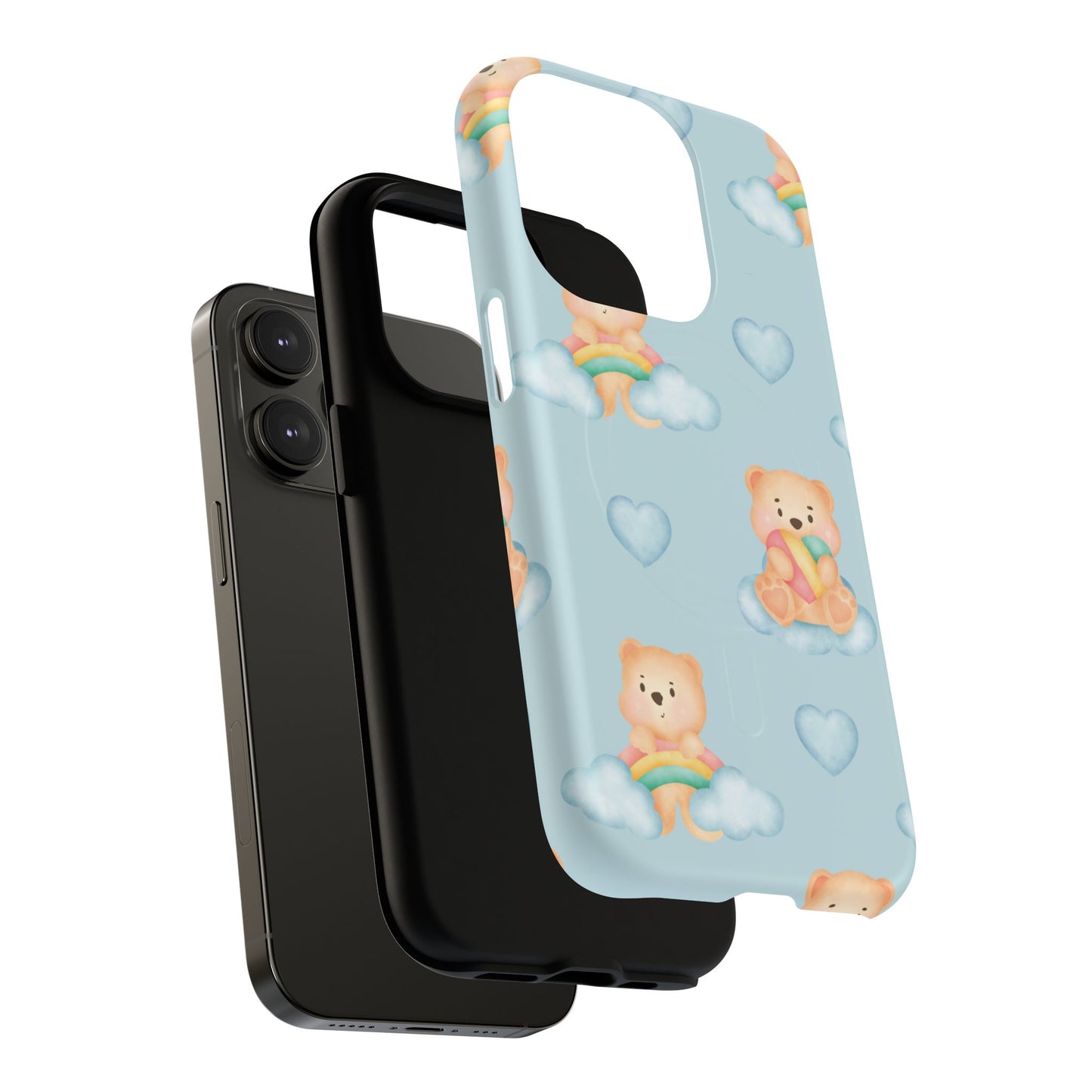 Cute Bear Magnetic iPhone Case, Kid-Friendly iPhone Cover, Stylish Cell Accessory, Gift for Kids, Durable Design for Any Occasion
