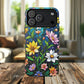 Flower Garden Stained Glass Phone Case, Tough Magnetic Cases, Floral Phone Cover, Durable Phone Accessories, Spring Gift, Birthday Present