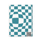 Teal Checkered Charm Hardcover Notebook with Puffy Covers (PY)