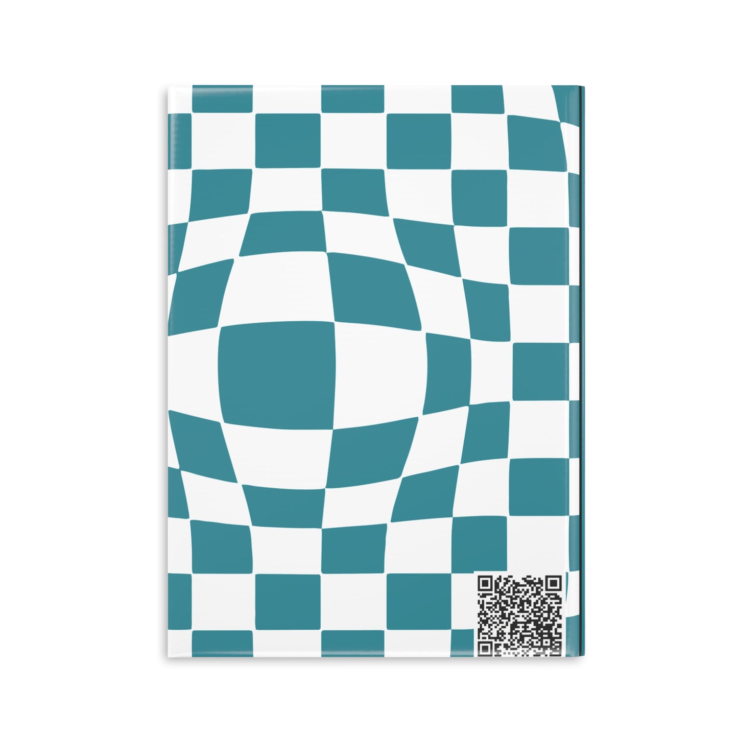 Teal Checkered Charm Hardcover Notebook with Puffy Covers (PY)