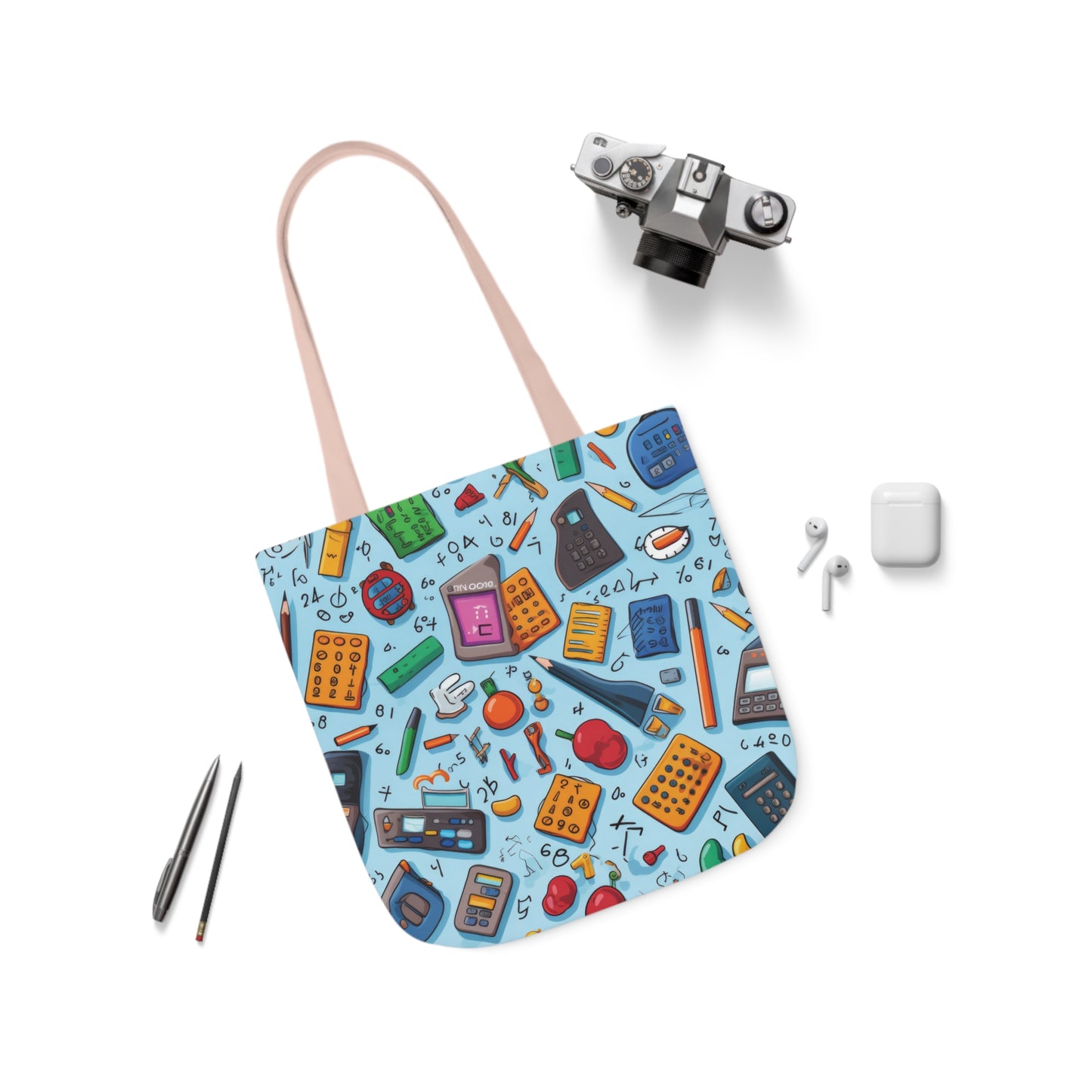 Blue Academic Adventures Canvas Tote Bag