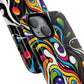 Vibrant Yin Yang Pop Splash Tough Magnetic iPhone Cases, Bold Artwork, Customizable Protection, Gift for Tech Lovers, Colorful iPhone Accessories