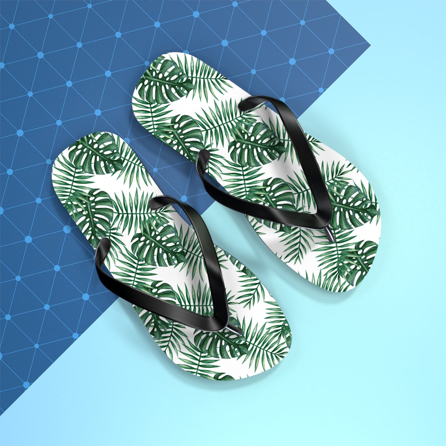 White Tropical Bliss Flip Flops