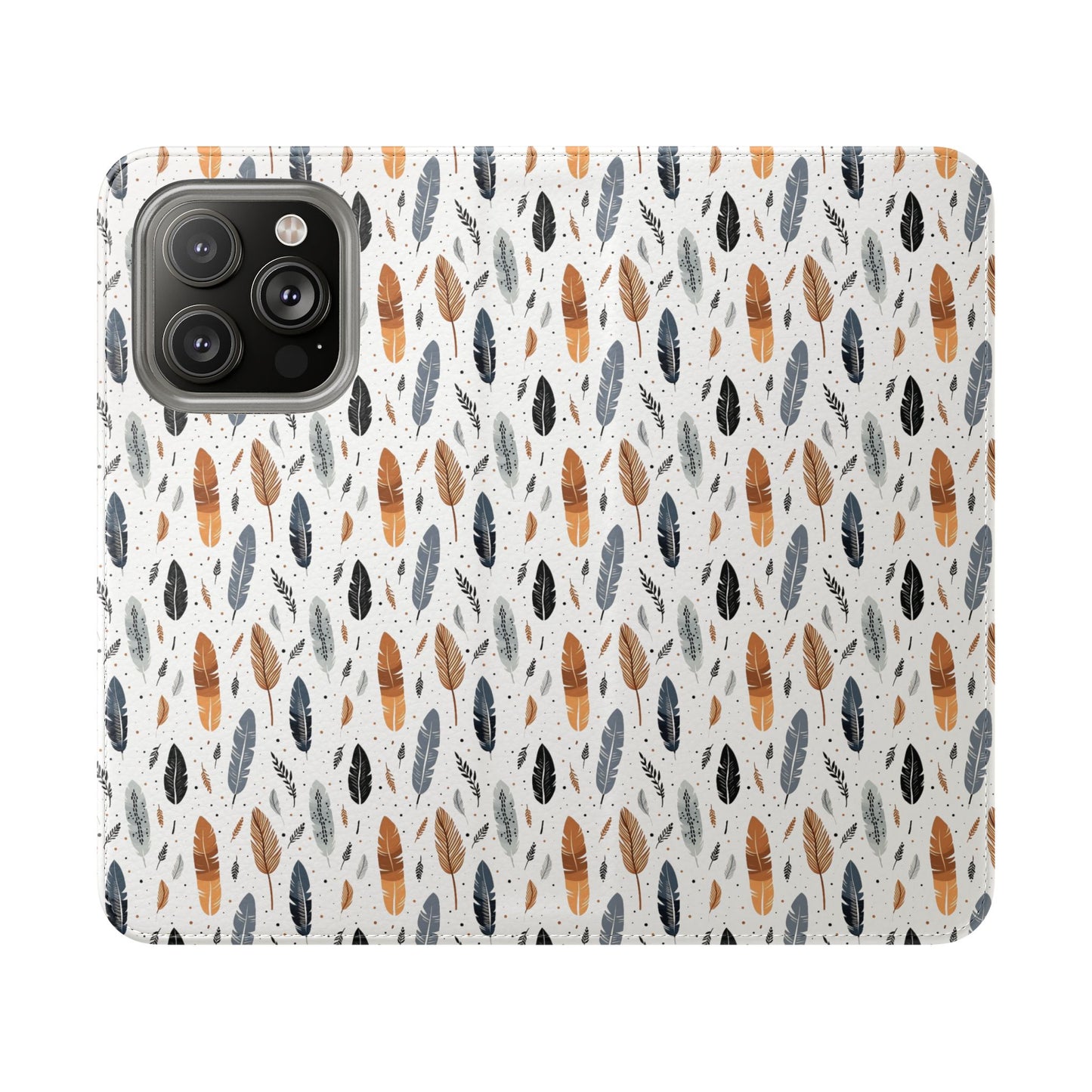 Whispering Feathers iPhone and Samsung Flip Cases