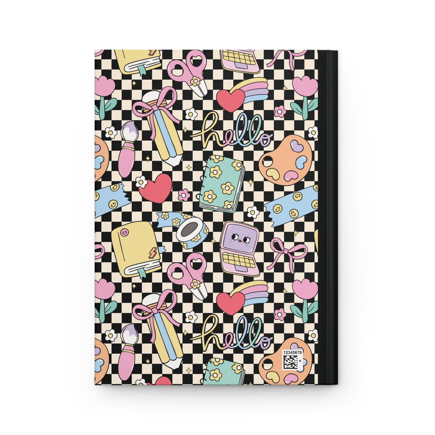 Custom Black Doodle Daydream Composition Book Inspired Ruled Hardcover Journal for Kids, Fun School Notebook, Customizable Composition Book, Back to School Gift, Learning Organizer