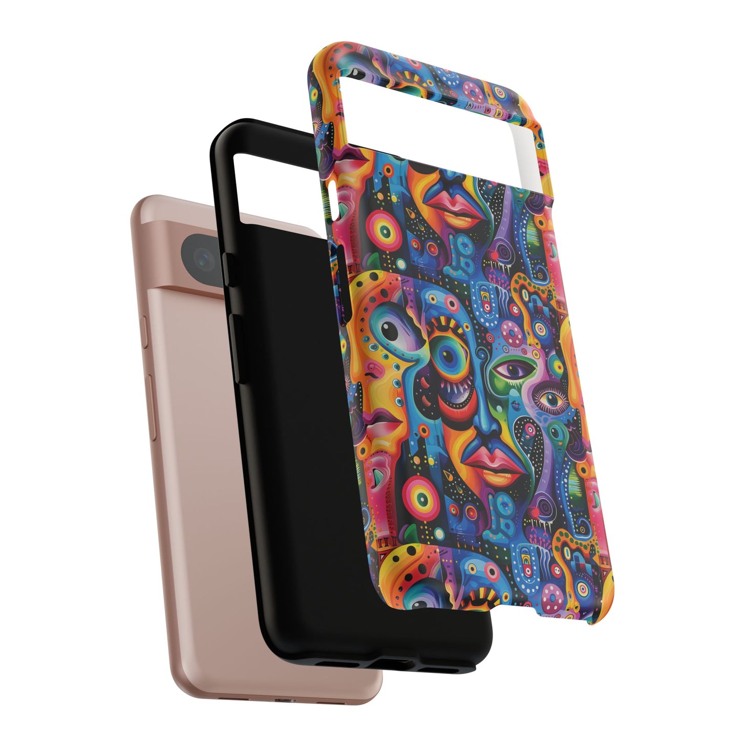Psychedelic Visions Vibrant Samsung, iPhone and Google Pixel Phone Cases - Colorful Artistic Design