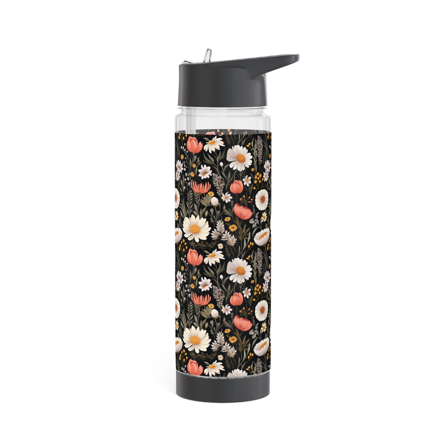 Blossom Elegance: Noir Garden Infuser Water Bottle