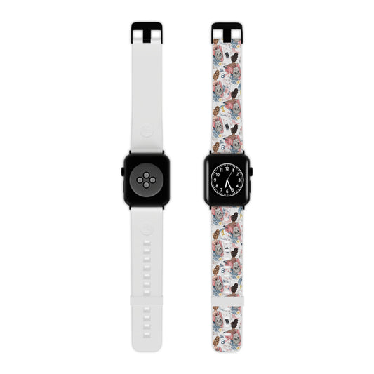 Study Chic Stylish Apple Watch Band - Floral Vintage Design for Trendsetters