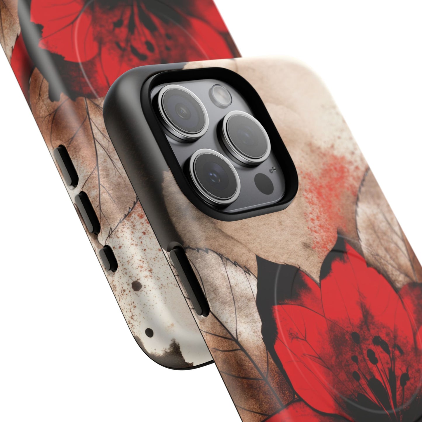 Velvet Petal Storm Tough iPhone Magnetic Cases - Stylish Protection for Your Device, Gift for Nature Lovers, Ideal for Birthdays, Holidays