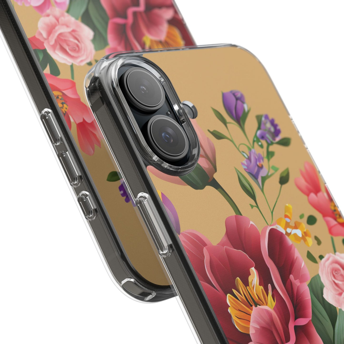 Clear Floral Bible Verse Phone Case — "Let Your Light Shine" (Matthew 5:16) for iPhone and Samsung Cases.