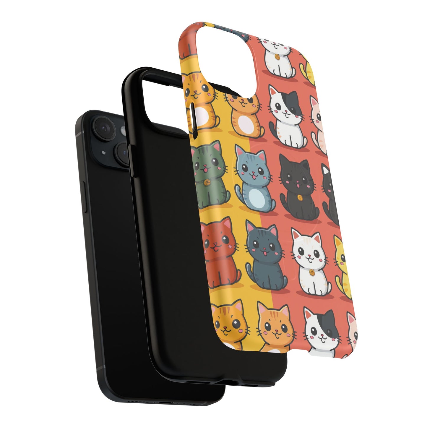 Cute Cat Magnetic Phone Cases for Pet Lovers, Durable Cases, Animal Design, Fun Gift, Unique Accessories