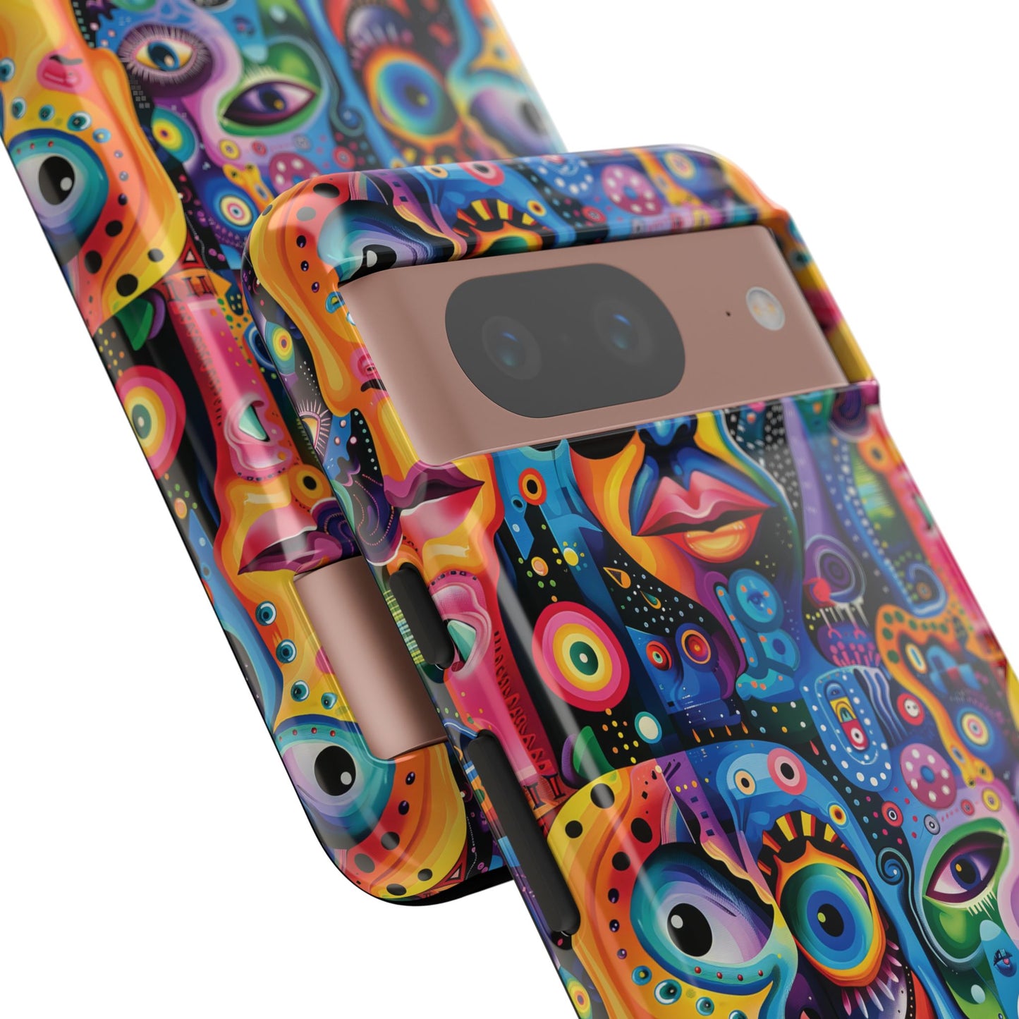 Psychedelic Visions Vibrant Samsung, iPhone and Google Pixel Phone Cases - Colorful Artistic Design