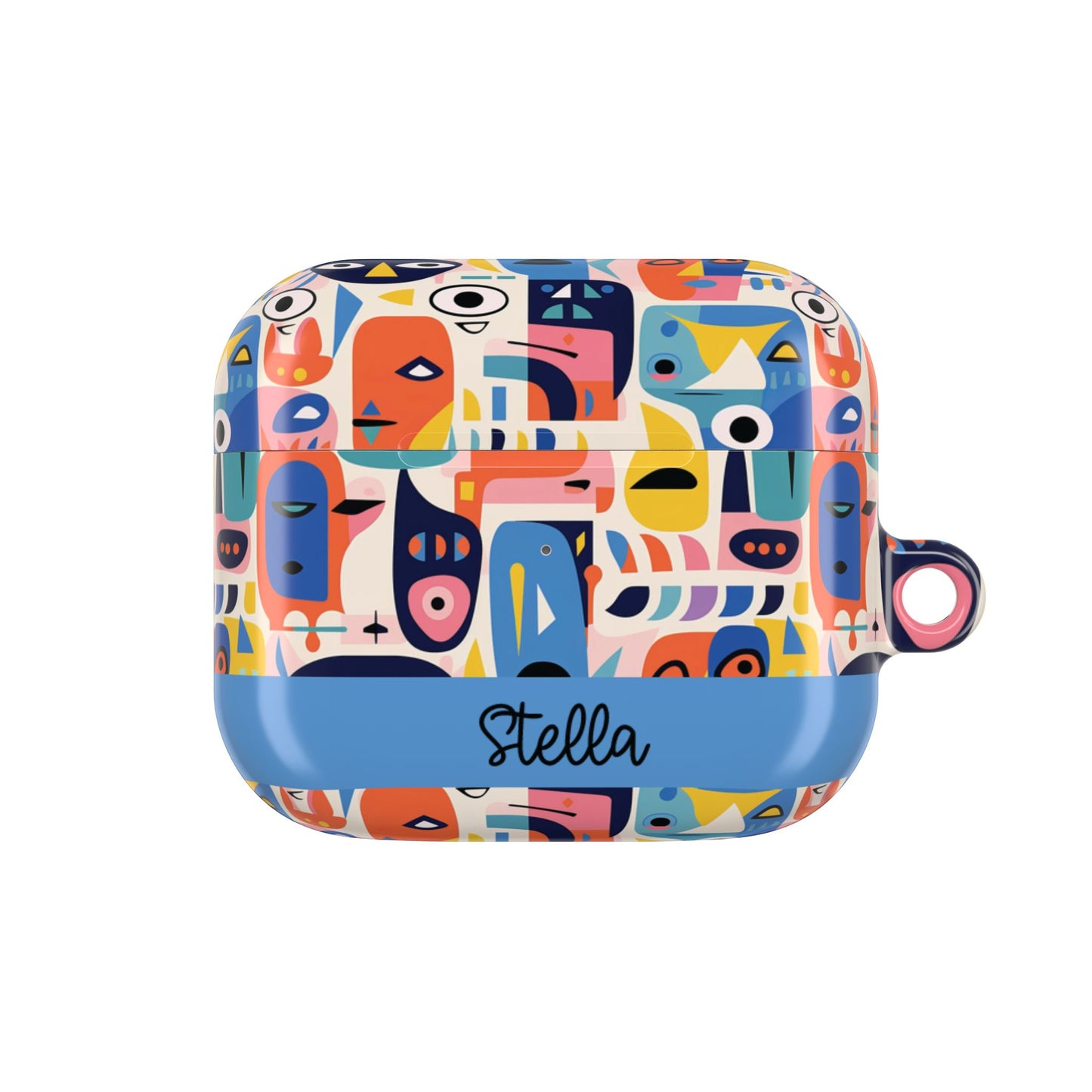 Personalized Abstract Art AirPod Case — Colorful Custom Name/Affirmation Design