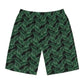 Black Tropical Bliss Men's Board Shorts (AOP)- (PY)