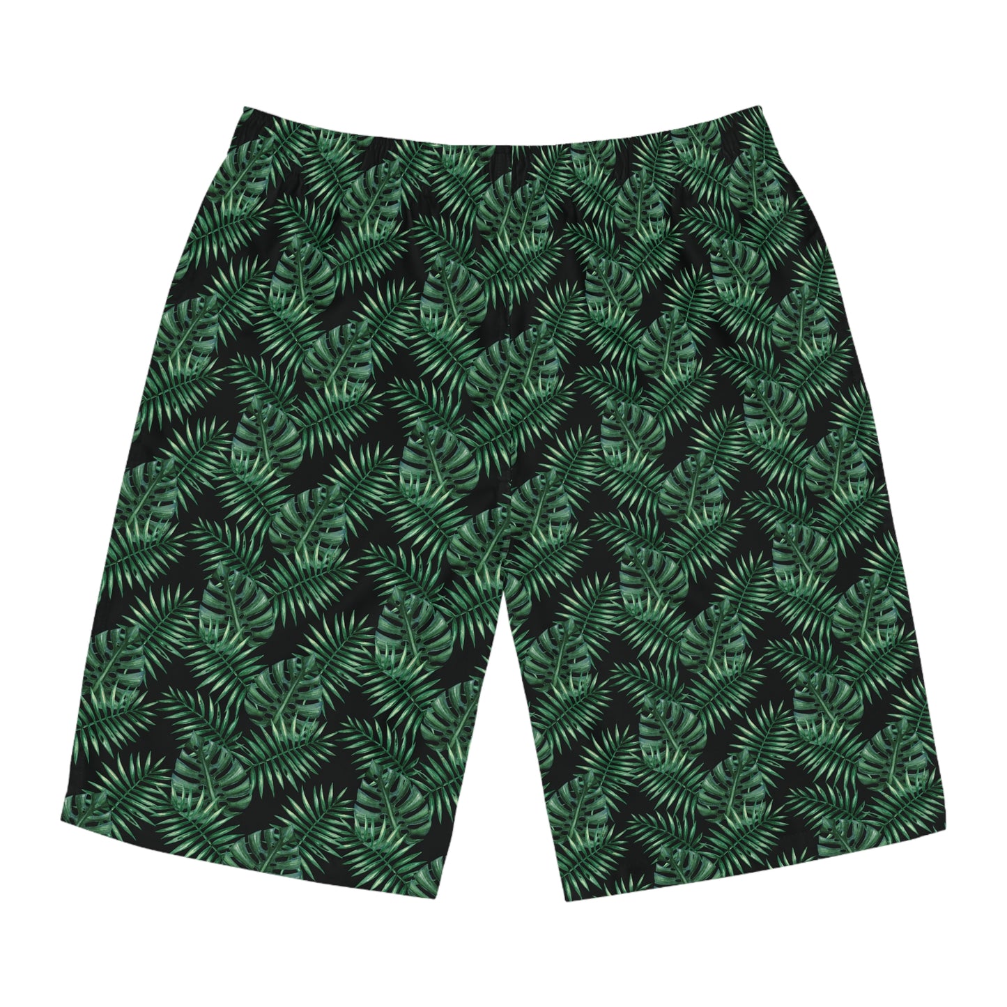 Black Tropical Bliss Men's Board Shorts (AOP)- (PY)