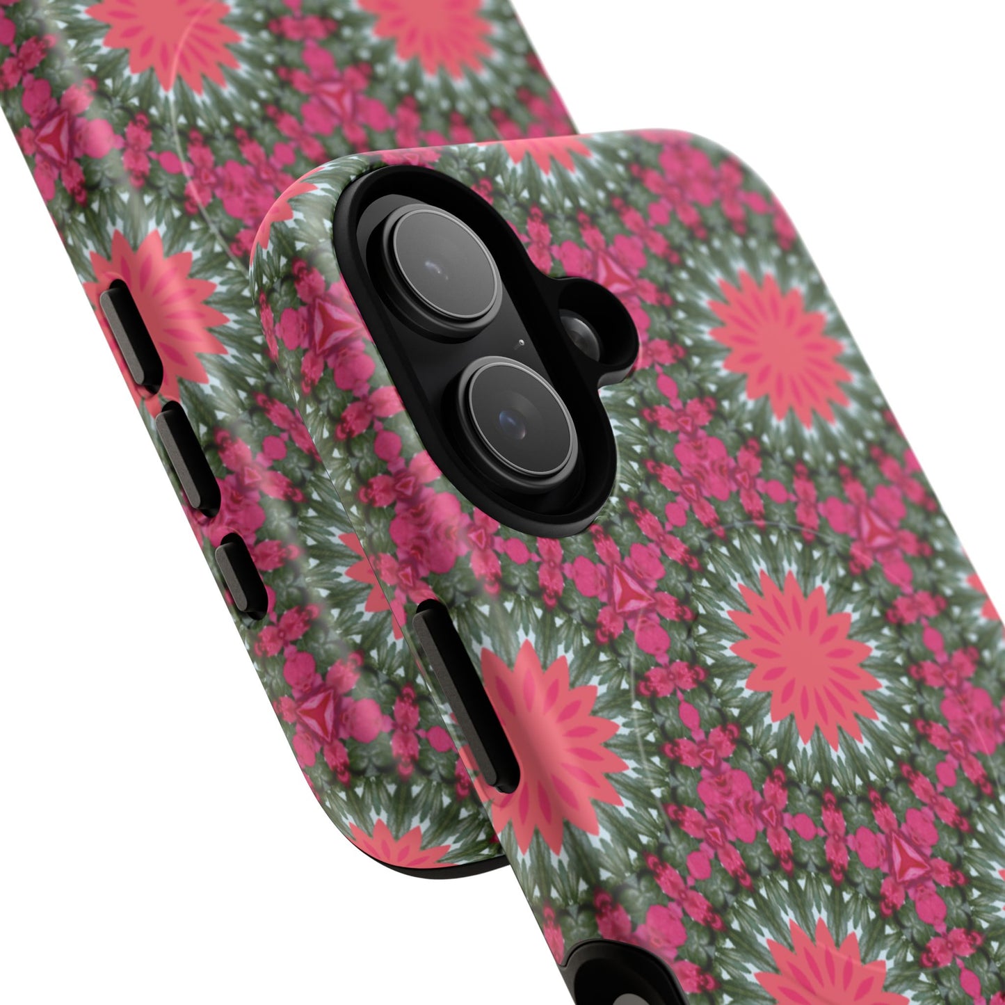 Floral KaleidoBloom iPhone Case, Tough Magnetic Cases, Floral iPhone Cover, Stylish Tech Accessory, Durable Design, Vibrant Gift Idea