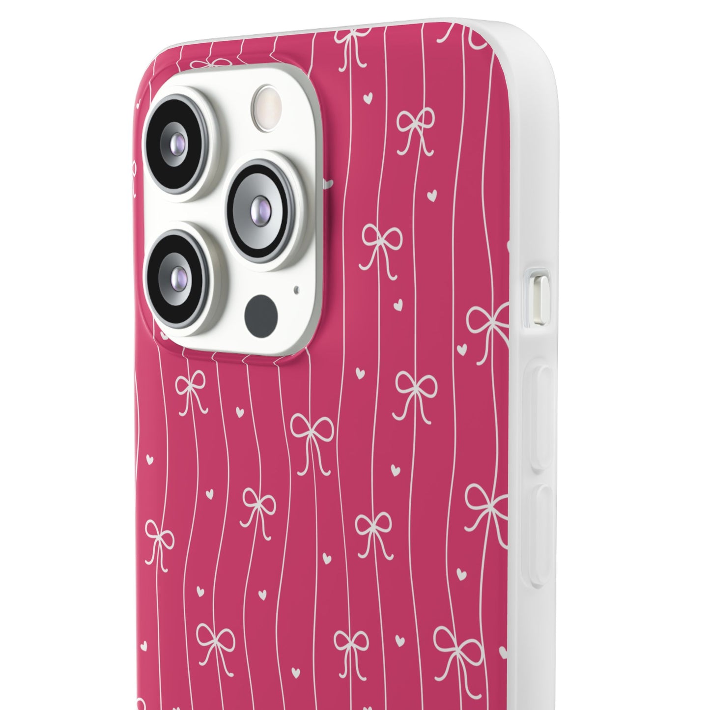 Personalized Pink Bow Coquette Slim Flexi iPhone and Samsung Cases — Custom Name or Affirmation