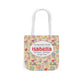 Personalized Doodle Daydream Composition Book Inspired Canvas Tote Bag with Colorful Straps, Cute School Bag, Eco-Friendly Tote, Back to School Shopping Bag, Teacher Gift Idea