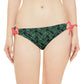 Black Tropical Bliss Loop Tie Side Bikini Bottom (AOP)