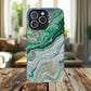 Marbled Tough iPhone Case, Magnetic Protector, Stylish Tech Accessory, Durable iPhone Cover, Unique Gift Idea