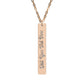 Engravable Vertical Bar Necklace — Personalized Name & Message Pendant