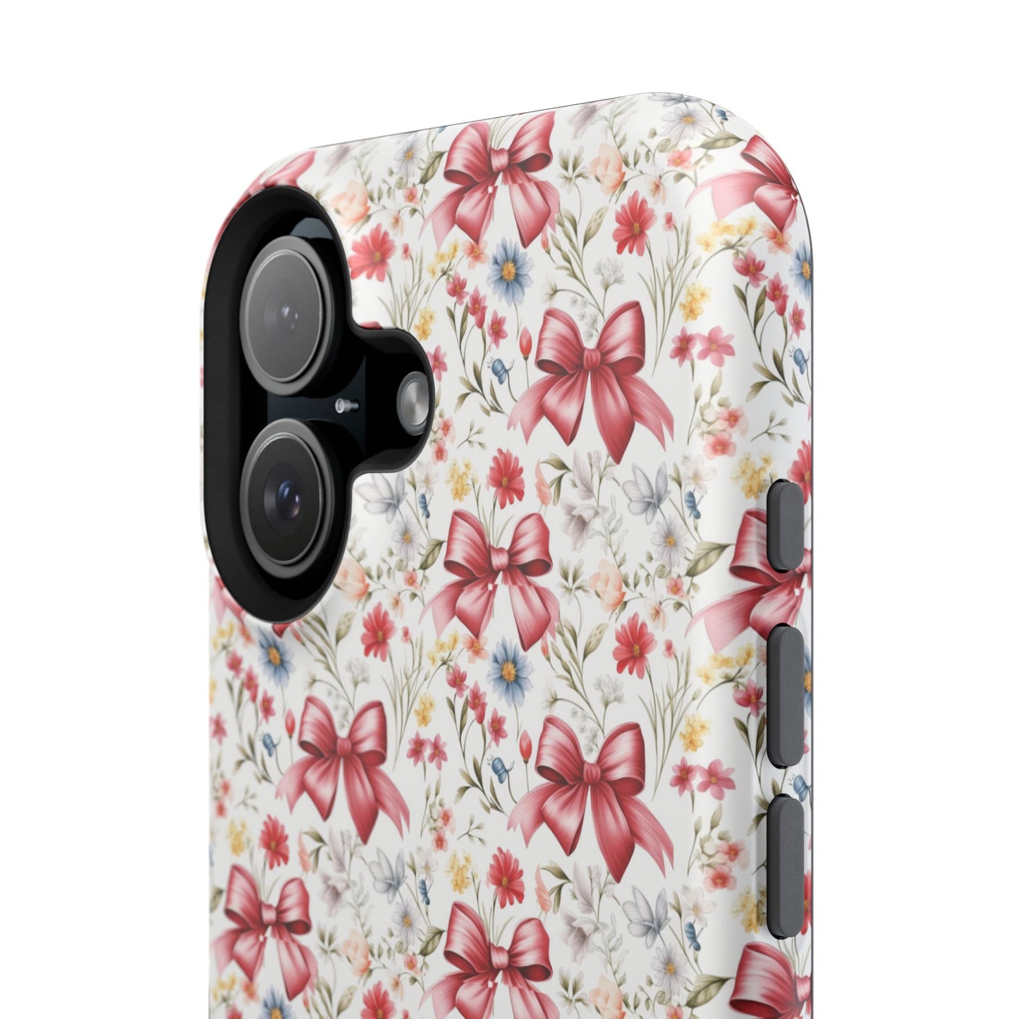 Personalized Rosette Coquette Floral Bow iPhone and Samsung Impact-Resistant Case — Custom Name Case