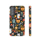 Whimsical Feline Garden iPhone, Samsung or Google Pixel Tough Cases