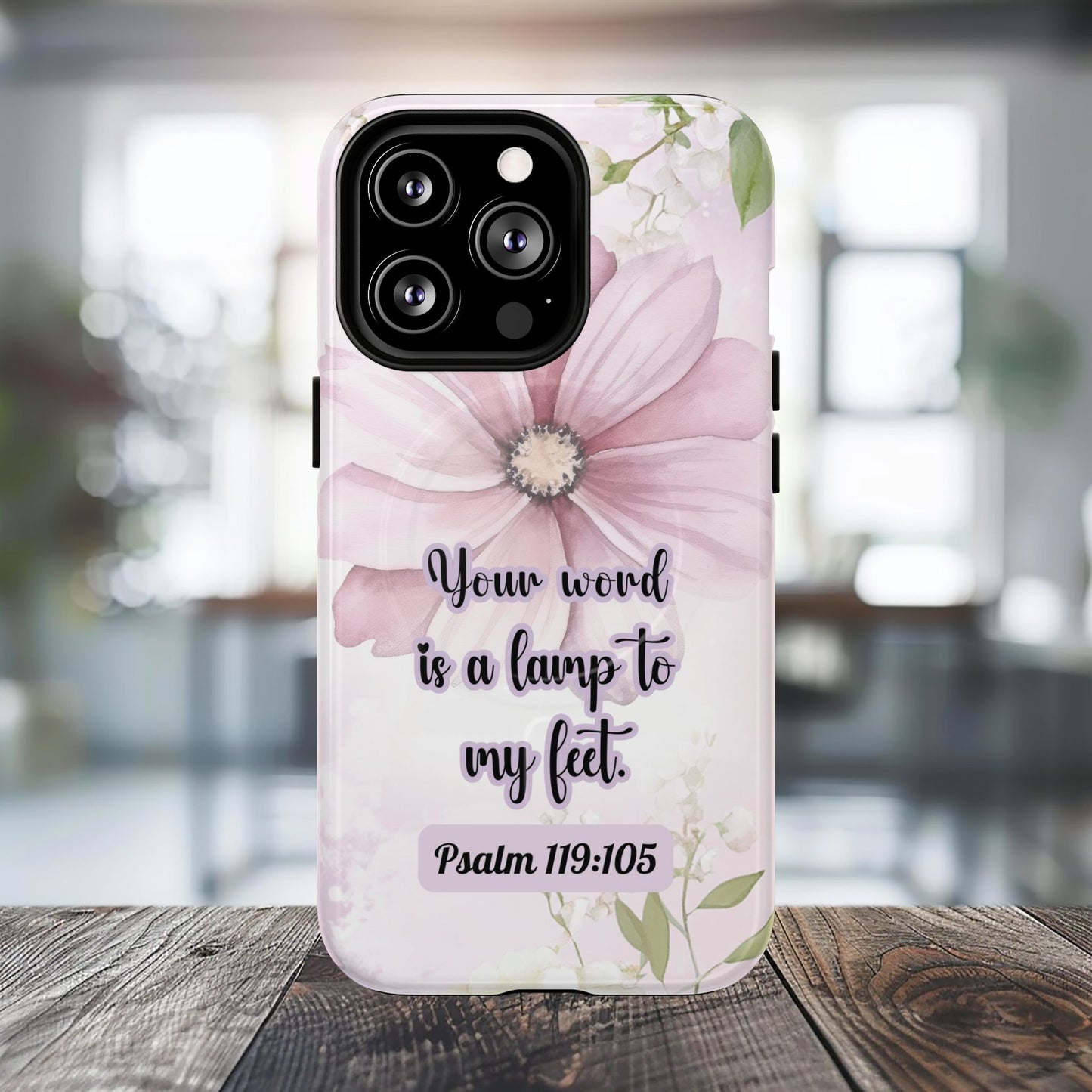 Your Word is a Lamp to My Feet Psalm 119:105 | Inspirational Gift, Tough iPhone Magnetic Case | Scripture, Bible Verse, MagSafe® iPhone® Tough Case, iPhone 14, iPhone 15, iPhone 16, Pro, Pro Max, Plus
