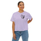 Faith and Floral Cross Women's Comfort Colors Boxy Tee
