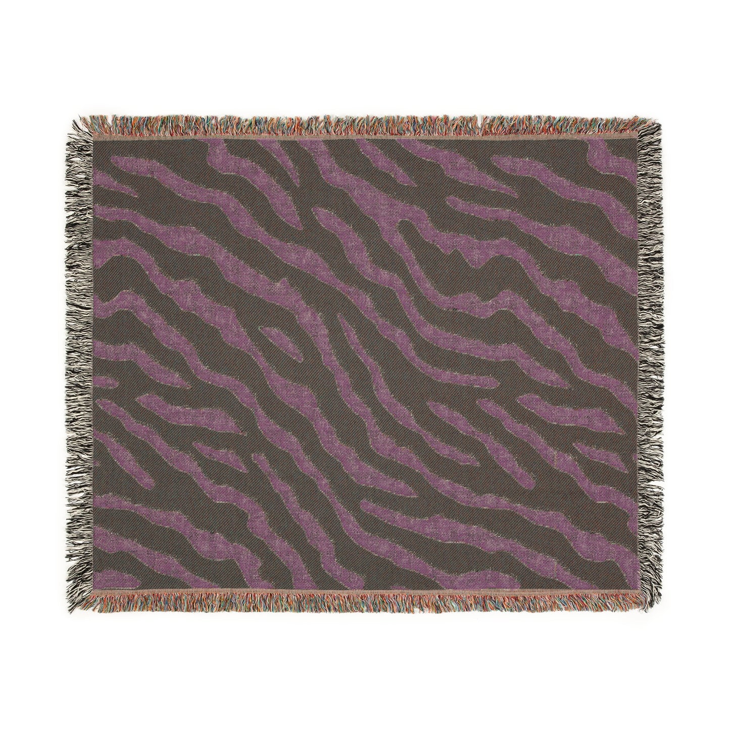 Green Zebra Tapestry Woven Blanket