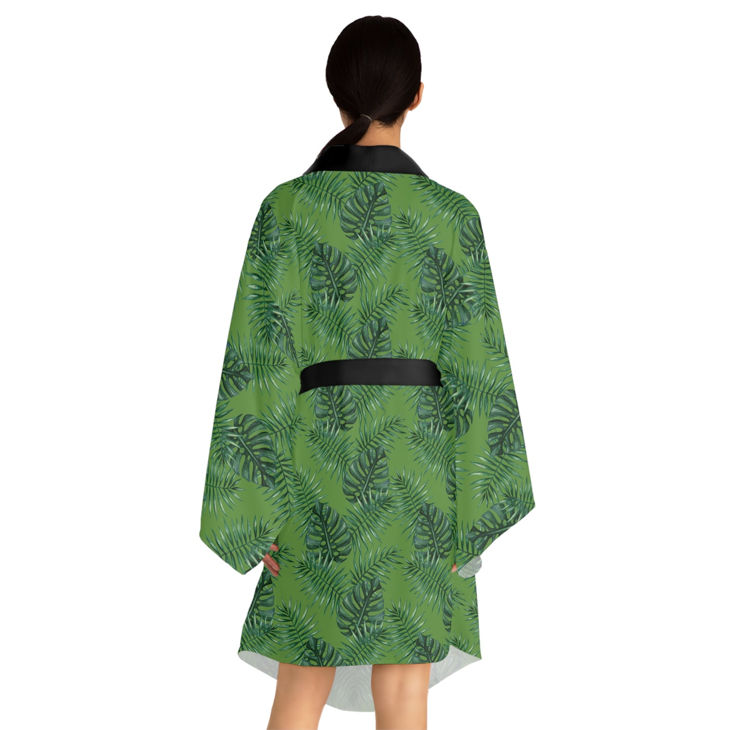 Green Tropical Bliss Serenity Kimono Robe (AOP)