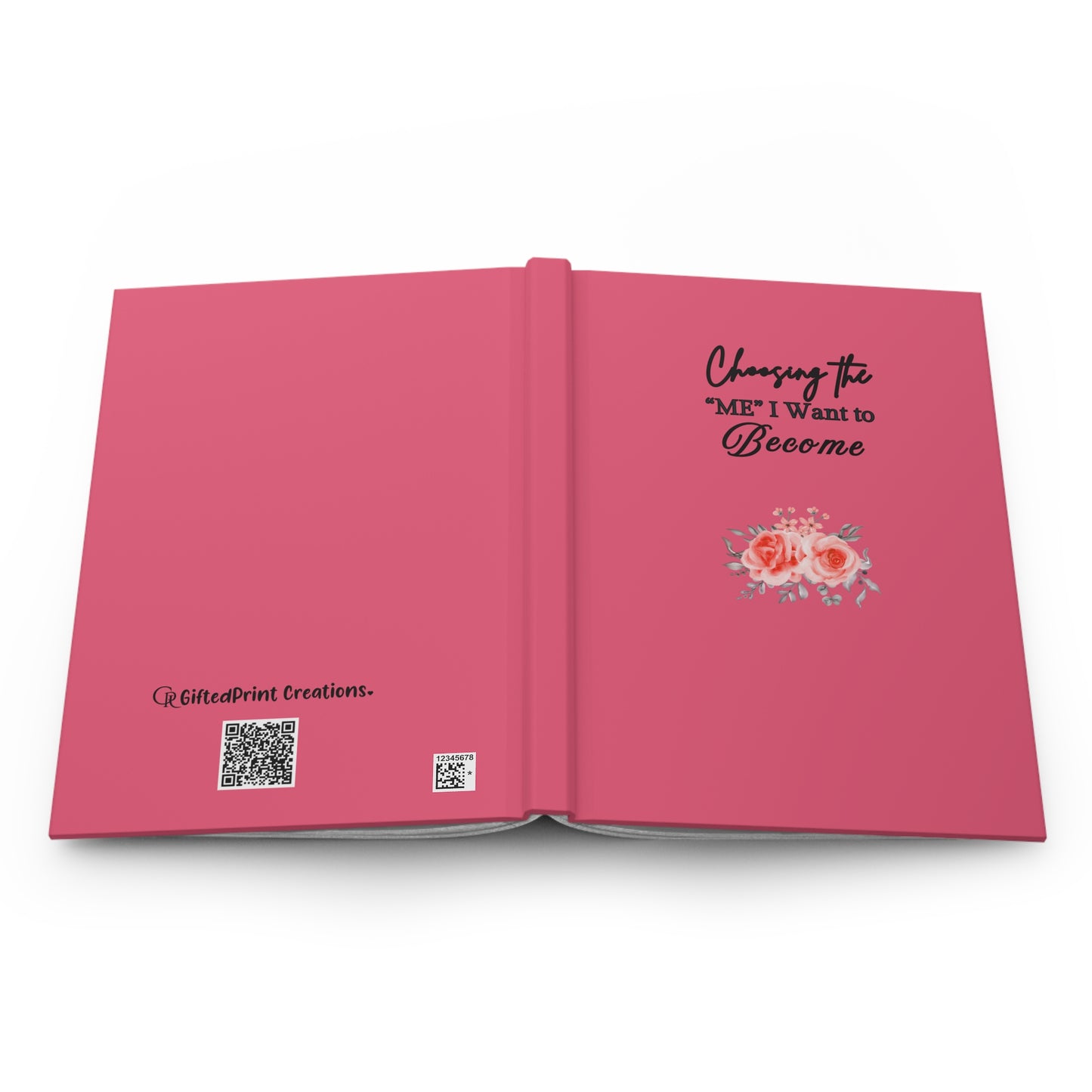 ''Choosing the ME I want to Become'' Hardcover Journal for Self-Reflection & Growth, Goal Planner, Stationary Lover Gift, Personal Development Notebook.