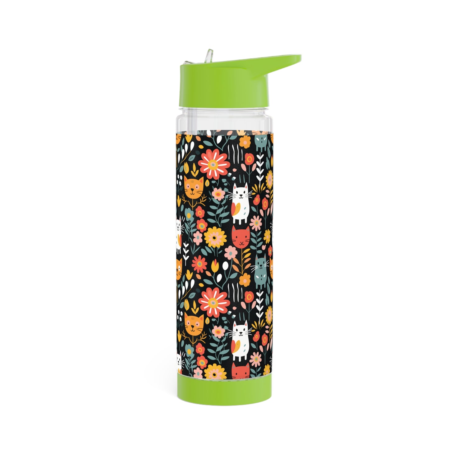 Whimsical Feline Garden Infuser Water Bottle