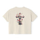 Faith and Floral Cross Women's Comfort Colors Boxy Tee